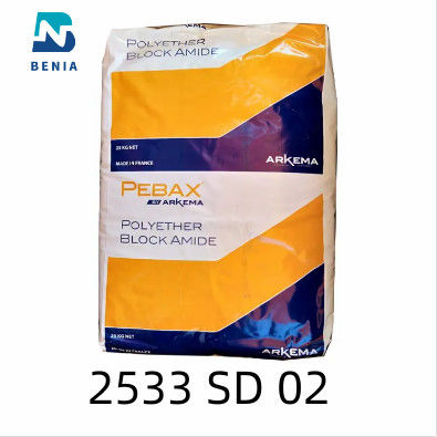 Arkema Pebax 2533 SD 02 θερμοπλαστικός ελαστομερούς σβόλος της Virgin εργαλείων UV σταθεροποιημένος όλο το χρώμα