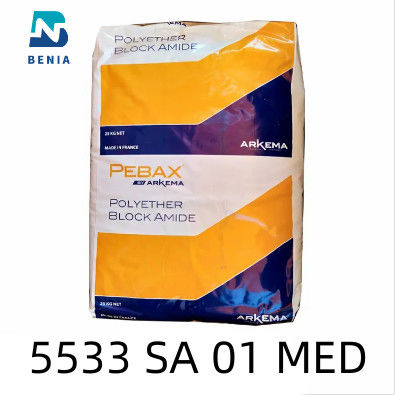 Arkema Pebax 5533 SA 01 MED θερμοπλαστικός σβόλος της Virgin εφαρμογής ελαστομερούς ιατρικός όλο το χρώμα